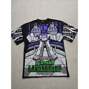 Vintage Cartoon Network Dexters Laboratory Boot All Over Print Men's Size 2XL